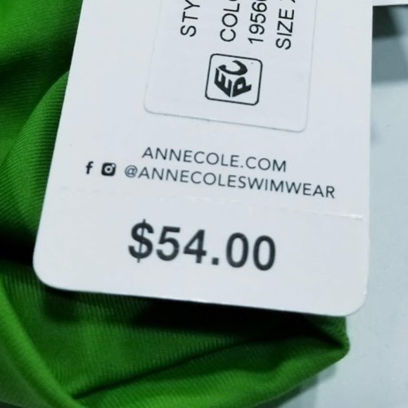 Anne Cole Signature Live in Color Convertible Bikini Bottom Green - Picture 6 of 6
